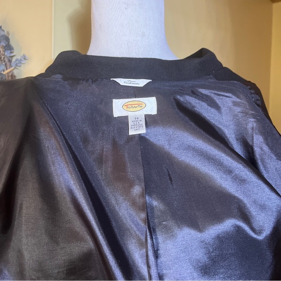 Vintage TALBOTS Size 14 100% Cashmere Blue Blazer Career Classic 3-Btn Nautical - Picture 10 of 13
